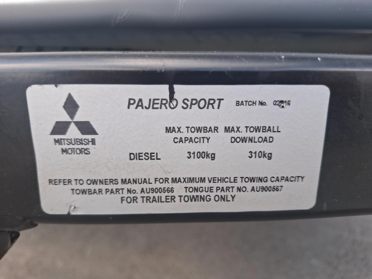 2016 Mitsubishi Pajero Sport